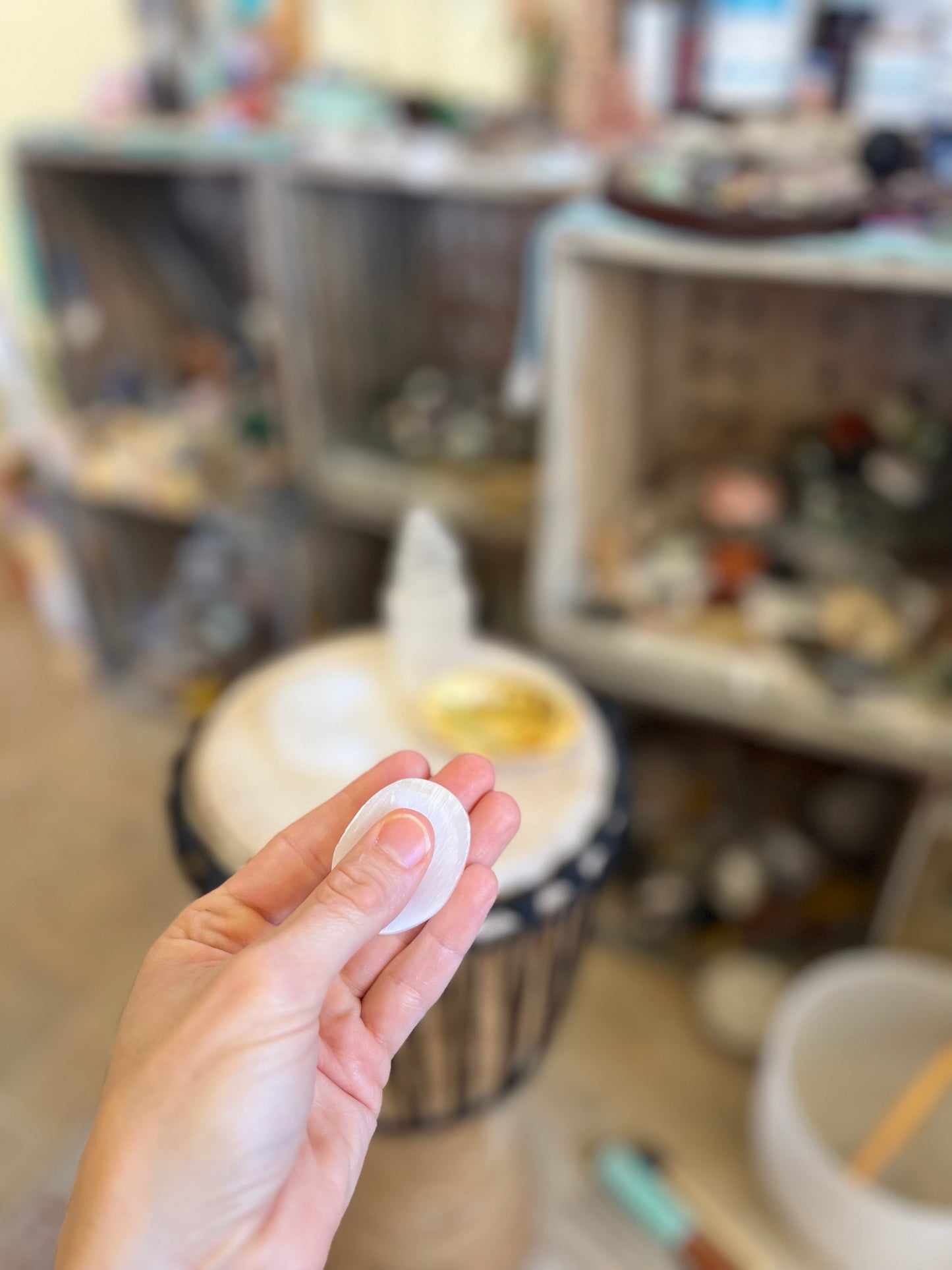 Selenite Rubbing Stone